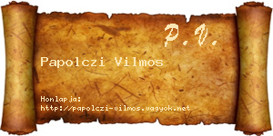 Papolczi Vilmos névjegykártya